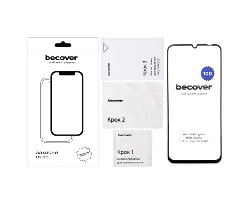 Скло захисне BeCover Realme Note 60/60X 10D Black (713169)