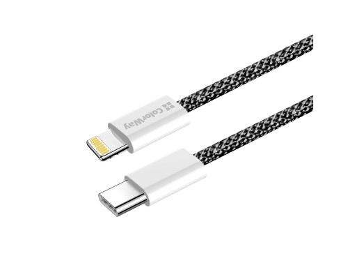 Дата кабель USB-C to Lightning 2.0m (PDF Fast Charging 27W) black ColorWay (CW-CBPDCL068-BK)