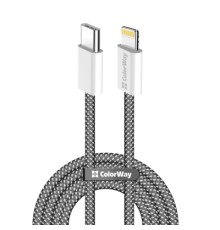 Дата кабель USB-C to Lightning 2.0m (PDF Fast Charging 27W) black ColorWay (CW-CBPDCL068-BK)