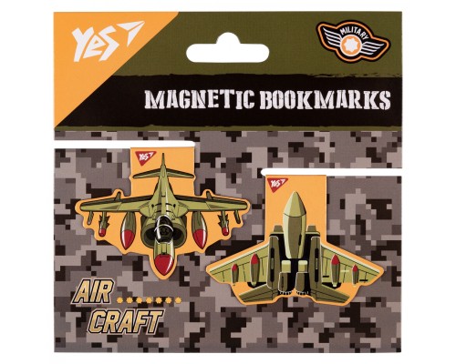 Закладки для книг Yes магнітні Military, 2шт (708112)