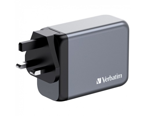 Зарядний пристрій Verbatim GaN 200 W 4 ports (2xUSB-C-100 W,USB-C-65 W /USB-A -3.0) (32204)