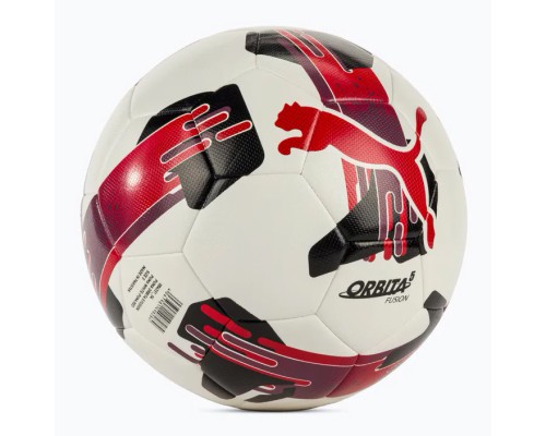 М'яч футбольний Puma Orbita 5 Fusion 084331-04 білий, чорний, червоний 5 (4067981498284)