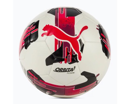 М'яч футбольний Puma Orbita 5 Fusion 084331-04 білий, чорний, червоний 5 (4067981498284)