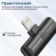 Перехідник Lightning M to 2xLightning F Audiо + Charge Promate (ihinge-lt.black)