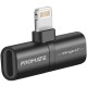 Перехідник Lightning M to 2xLightning F Audiо + Charge Promate (ihinge-lt.black)