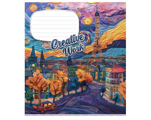 Зошит Школярик Creative work 18 аркушів клітинка (018-3537K)
