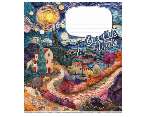 Зошит Школярик Creative work 18 аркушів клітинка (018-3537K)