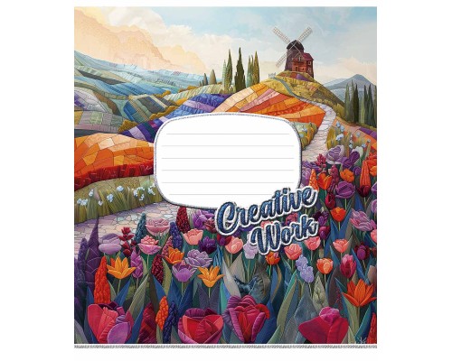 Зошит Школярик Creative work 18 аркушів клітинка (018-3537K)