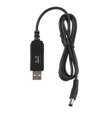 Кабель живлення Кабель USB-A > DC 5.5х2.5мм живлення 2Е 1м, 9В/1A, чорний 2E (2E-CCAD9-BK)