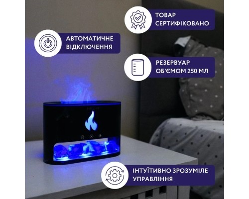 Зволожувач повітря Neor FLAME AROMA 25ML10 BK