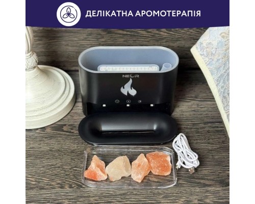 Зволожувач повітря Neor FLAME AROMA 25ML10 BK