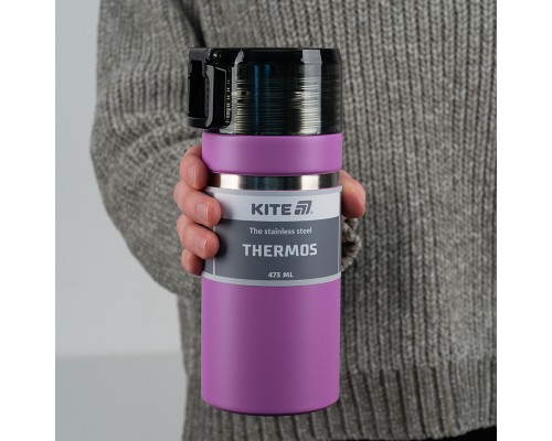 Термос Kite 473 мл фіолетовий (K25-320-3)