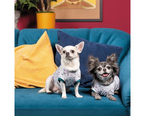 Футболка для тварин Pet Fashion Flora S біла з квітковим принтом (4823082441525)