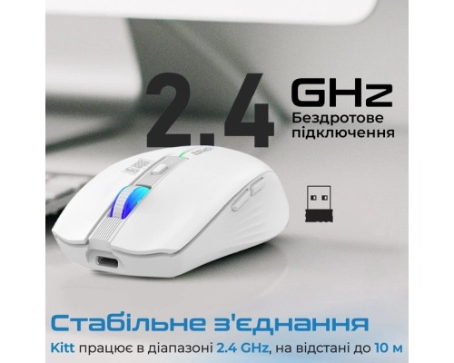 Мишка Promate Kitt Wireless White (kitt.white)