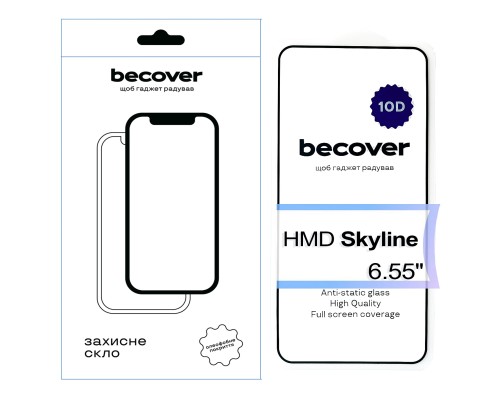 Скло захисне BeCover HMD Skyline 10D Black (713573)