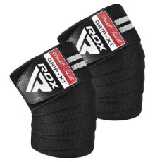 Бинт для спорту RDX KR11 Gym Knee Wrap Black/White (WAH-KR11BW)