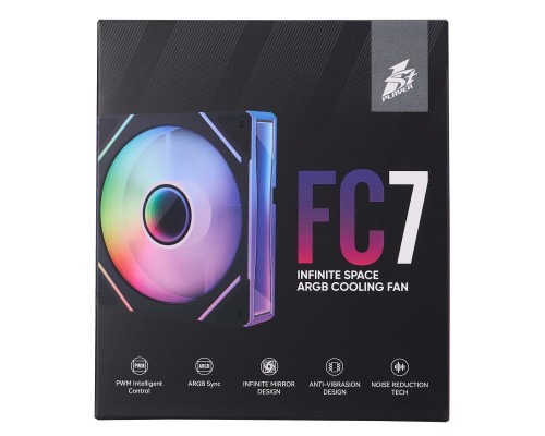 Кулер до корпусу 1stPlayer FC7 Black (FC7-BK-1IN1)