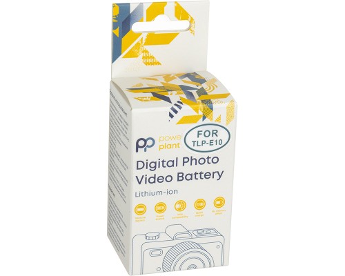 Акумулятор до фото/відео PowerPlant Canon TLP-E10 1020mAh з кабелем Type-C (CB971275)