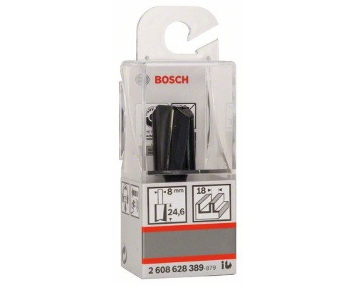 Фреза Bosch Professional пазова з двома лезами, Std, S8, D18, L25 (2.608.628.389)