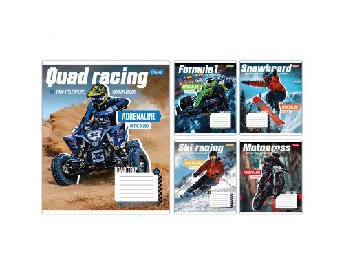 Зошит 1 вересня Free and Happy А5 12 аркушів коса лінія (768193)