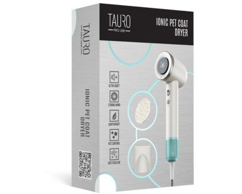 Фен для тварин Tauro Pro Line з технологією генерації негативних іонів з вилкою ЄС білий (TPL70274)