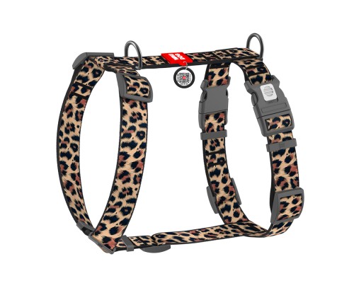 Шлея для собак WAUDOG Nylon анатомічна H-подібна з QR-паспортом 