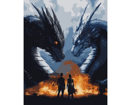 Картина по номерам Santi 4 крило Вершники драконів 40х50 с (955047)