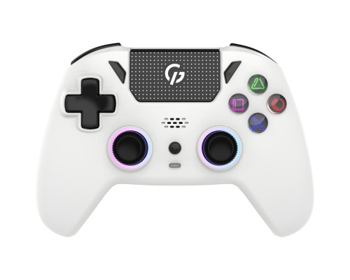 Геймпад GamePro із зарядною станцією 2.4G/BT 5.1/USB (Switch/PC/PS/iOS/Android) RGB White (GPS20W)