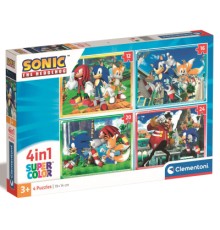 Пазл Clementoni 4 в 1 Sonic, 12,16,20 та 24 елементи (21522)