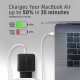 Зарядний пристрій AXAGON 1xUSB QC4.0 + 1xUSB-C PD45W PPS black (ACU-PQ45)
