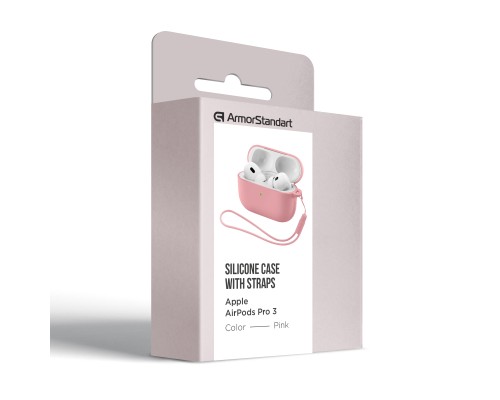 Чохол для навушників Armorstandart Silicone Case для Apple Airpods Pro 3 Pink (ARM88297)