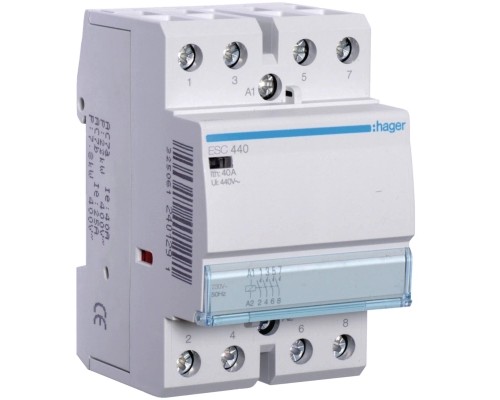 Автоматичний вимикач Hager 40 A 230V 4NO 3P (A) (ESC440)