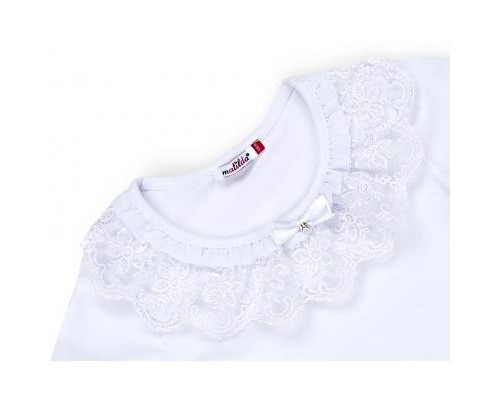 Кофта дитяча Matilda з мереживною оборкою (8430-128G-white)
