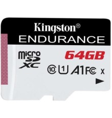 Карта пам'яті Kingston 64GB microSDXC class 10 UHS-I U1 A1 High Endurance (SDCE/64GB)