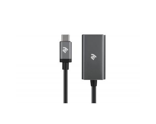 Перехідник Type-C to DisplayPort, Alluminum, 0.2м 2E (2E-W1404)
