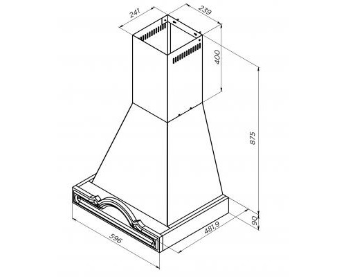 Витяжка кухонна Pyramida RD 60 (1000) WH