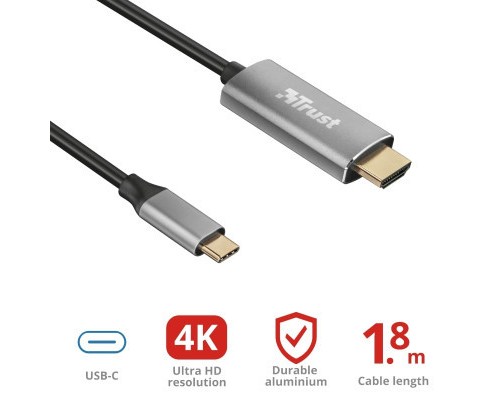 Перехідник Trust Calyx USB-C to HDMI Adapter Cable (23332_TRUST)