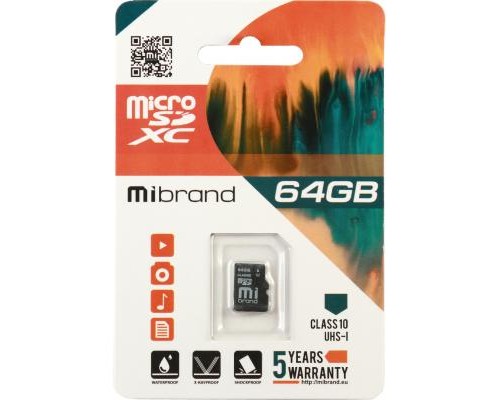 Карта пам'яті Mibrand 64GB microSDXC class 10 UHS-I (MICDXU1/64GB) Карта пам'яті Mibrand 64GB microSDXC class 10 UHS-I (MICDXU1/64GB)