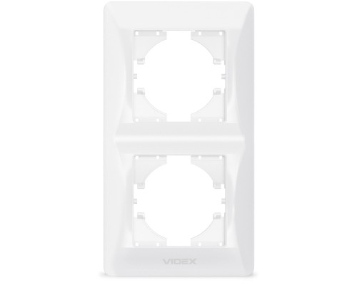 Рамка Videx BINERA біла 2 пости (VF-BNFR2V-W)