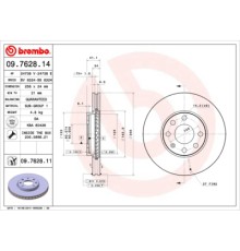 Гальмівний диск Brembo 09.7628.14