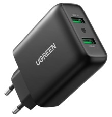 Зарядний пристрій Ugreen CD161 36W 2xUSB QC 3.0 Charger (Black) (10216)