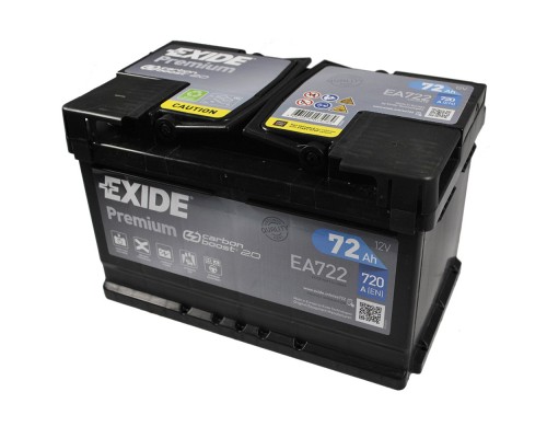 Акумулятор автомобільний EXIDE PREMIUM 72A (EA722)