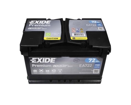 Акумулятор автомобільний EXIDE PREMIUM 72A (EA722)