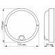 Світильник Videx LED з датчиком ІК IP54  12W 5000K сенсорн (VL-BHR-125W-SP)
