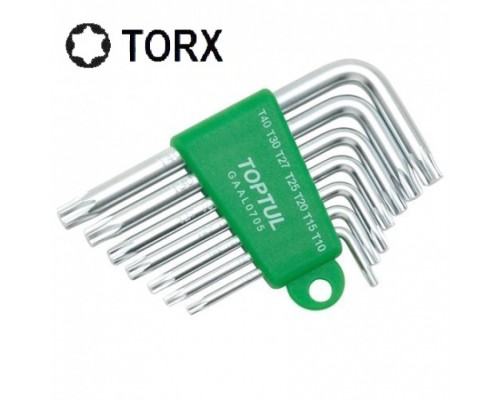 Набір інструментів Toptul ключів TORX Г-обр. T10-T40 7од. (GAAL0705)