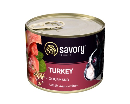 Консерви для собак Savory Dog Gourmand індичка 200 г (4820232630501)