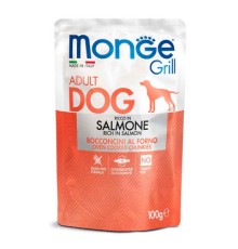 Вологий корм для собак Monge Dog Grill з лососем 100 г (8009470013123)