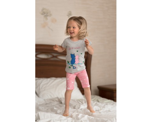 Піжама дитяча Matilda з котиками (12311-2-98G-pink)