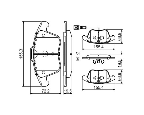 Гальмівні колодки Bosch 0 986 494 372
