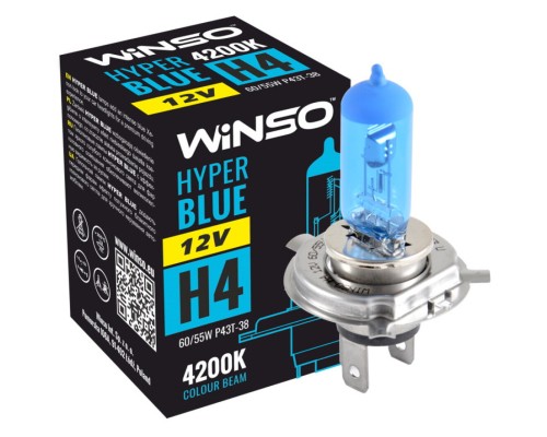 Автолампа WINSO H4 HYPER BLUE 4200K 60/55W (712440)